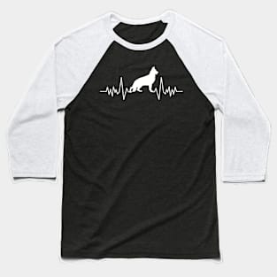 German Shepherd Heartbeat Baseball T-Shirt